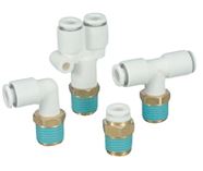 ข้อต่อลม ฟิตติ้งลม FR One-touch Fittings KR-W2 SMC